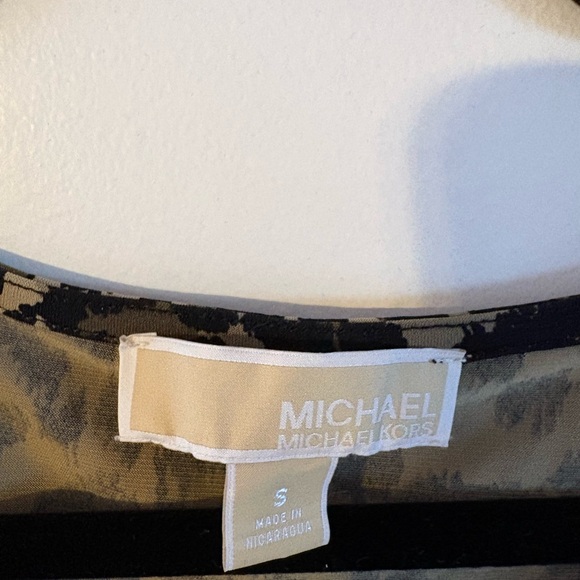 Michael Kors Leopard Print Cowl Neck Top - Picture 3 of 4